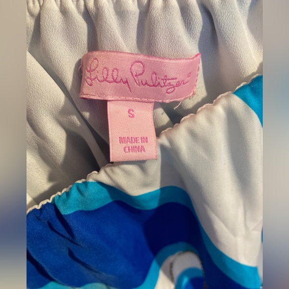 Lilly Pulitzer 🌸Caldwell Sail Stripe High Low Strapless Dress w/Gold Trim Small - Picture 5 of 12